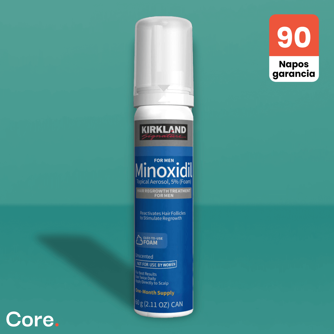 Hajnövesztő és szakállnövesztő minoxidil hab 1 havi adag