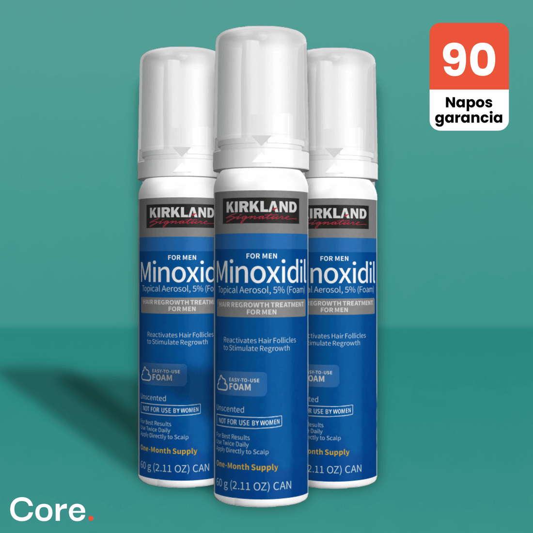 Hajnövesztő és szakállnövesztő minoxidil hab