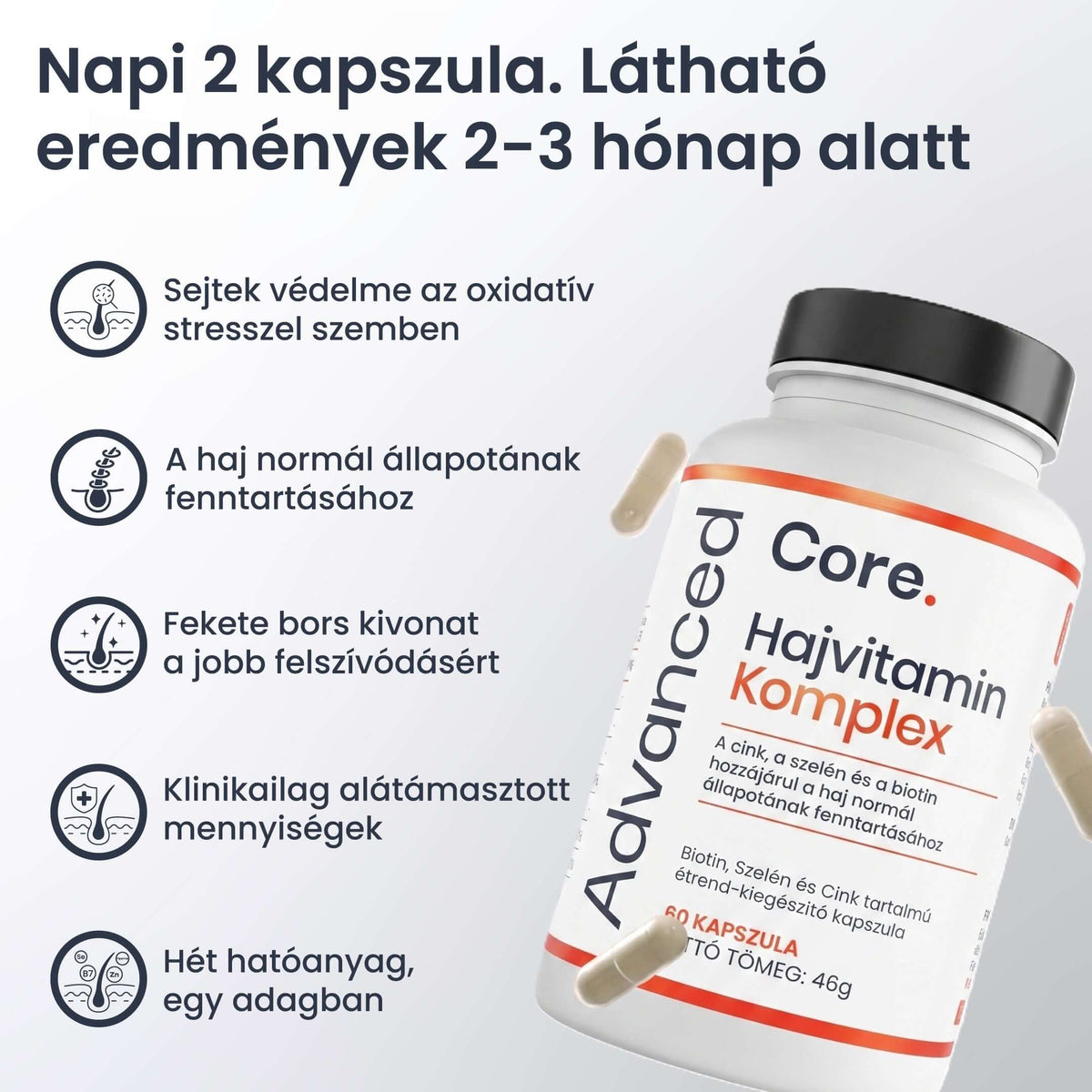 Advanced Hajvitamin Komplex - 60db
