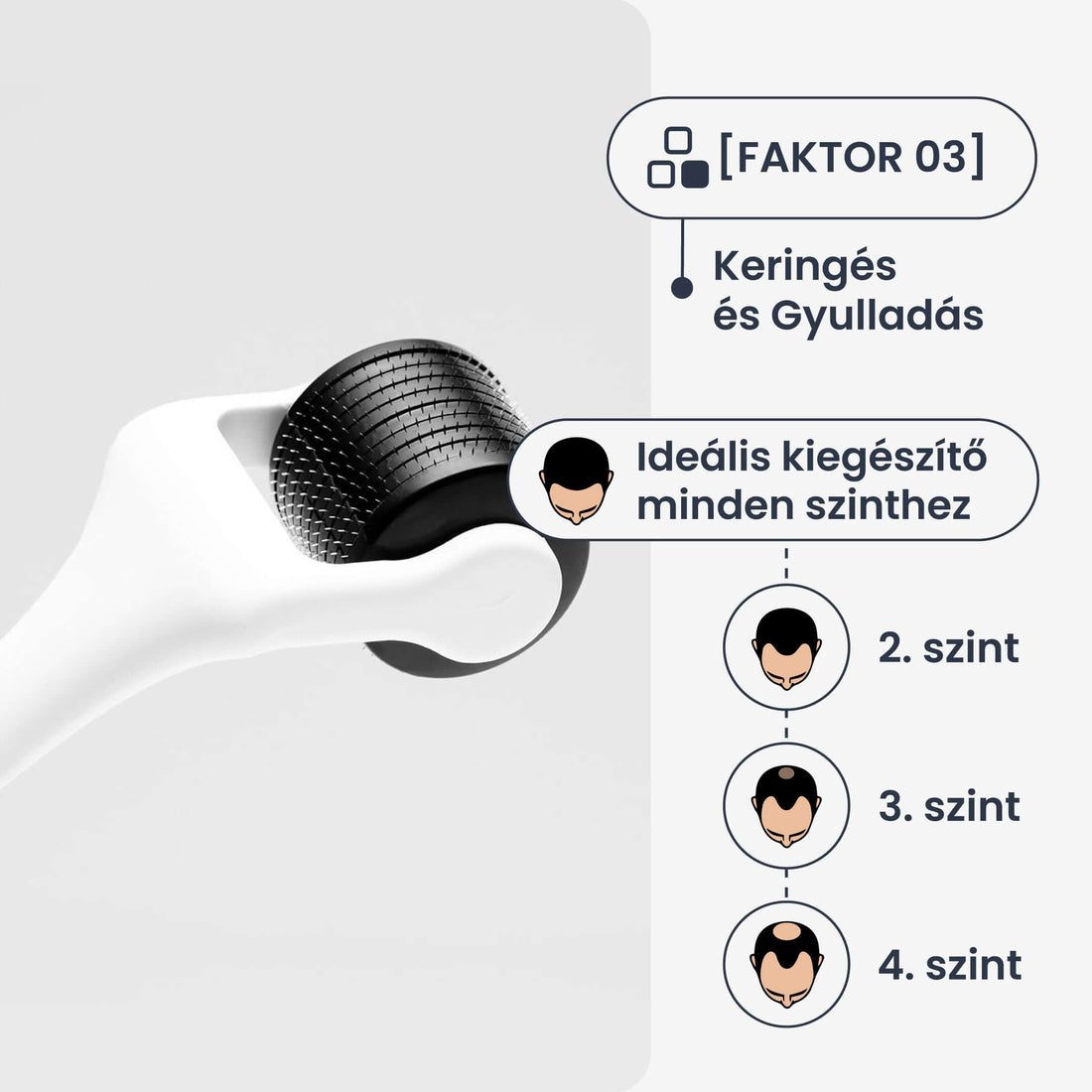 Core.Activator Dermaroller hajnövesztéshez (540db titán tűs - 0.5mm)