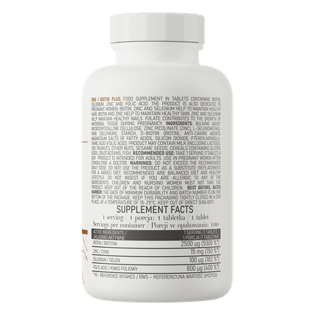 Biotin Plus (+Cink) hajnövesztő vitamin - 3 havi adag (100 tabletta)